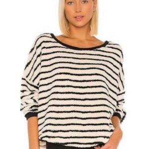 Eggnog Combo Beton Cream + Black Oversized Pullover Sweater S